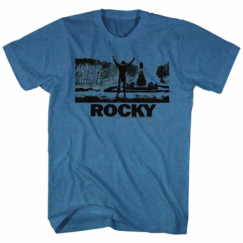 Wholesale Rocky Movie Blktree Heather Indigo Adult T-Shirt