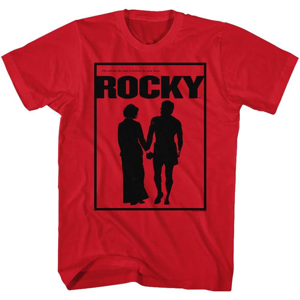 Wholesale Rocky Movie Poster Solid Red Adult T-Shirt