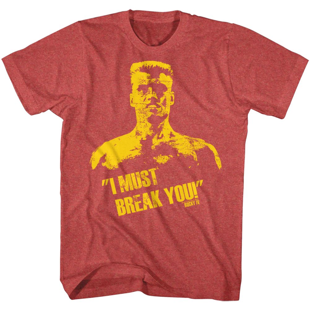 Wholesale Rocky Movie Break You Heather Red Adult T-Shirt