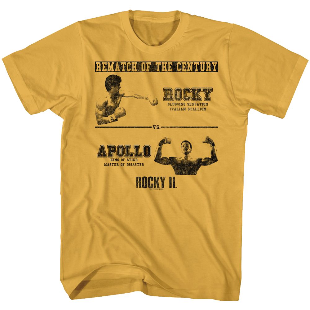 Wholesale Rocky Movie Rematch Solid Ginger Adult T-Shirt