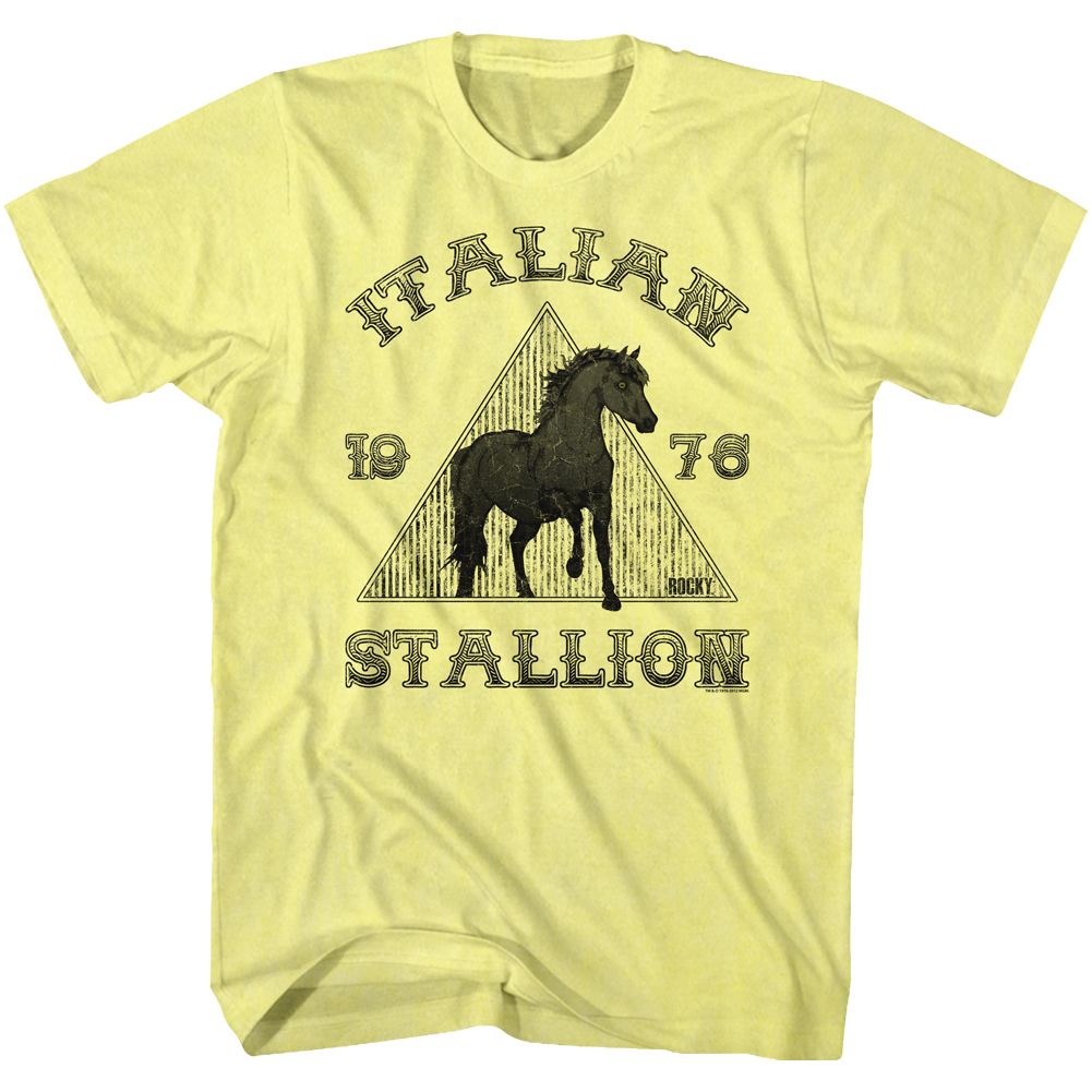 Wholesale Rocky Movie Italian Stallion Heather Yellow Adult T-Shirt
