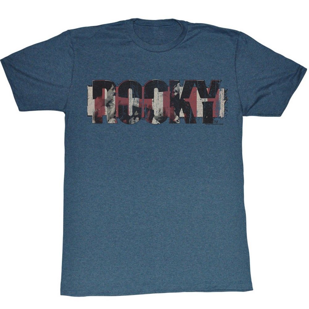 Wholesale Rocky Movie Kay Oh Heather Navy Adult T-Shirt