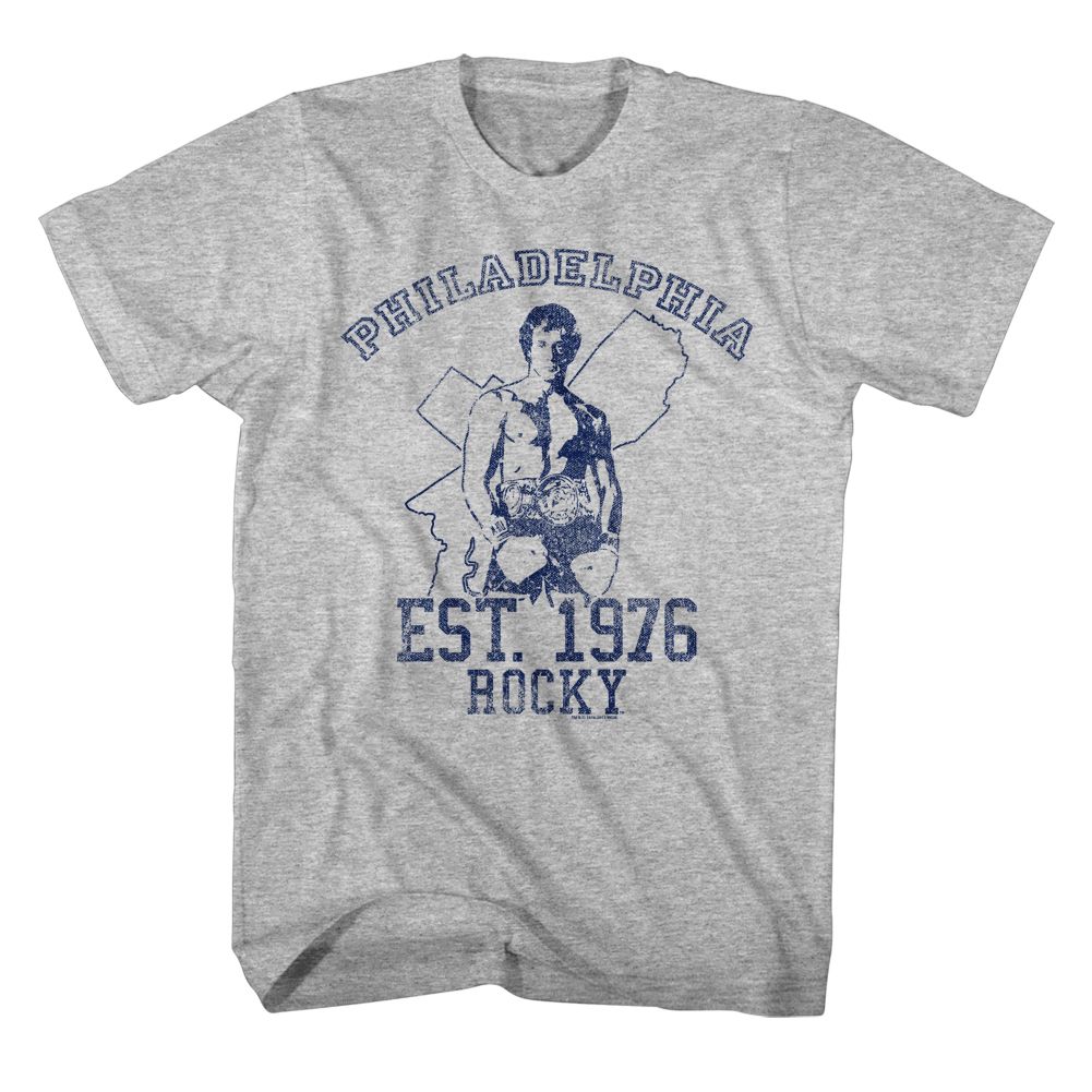 Wholesale Rocky Movie Philidelphia Heather Gray Adult T-Shirt