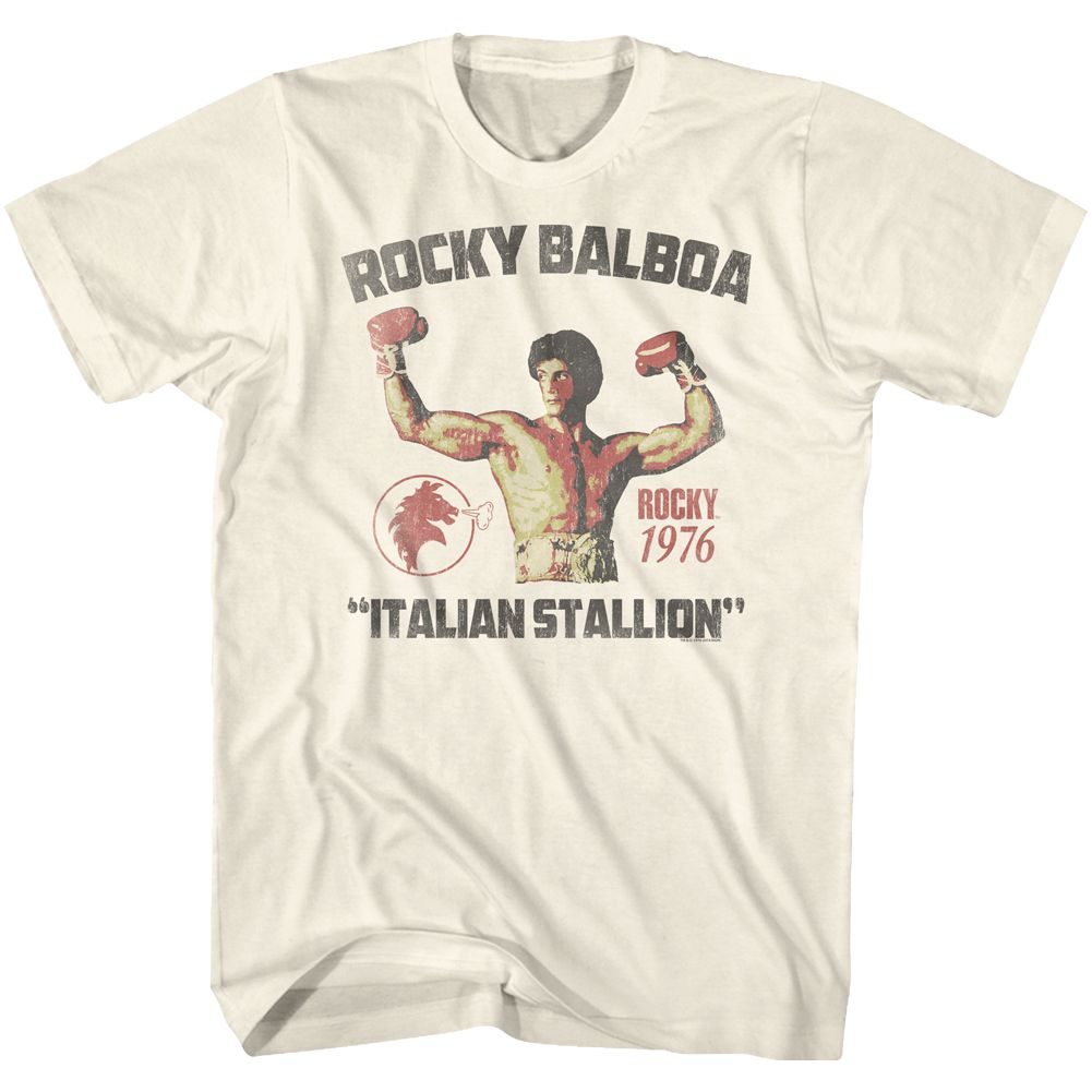 Wholesale Rocky Movie Stallion Solid Natural Adult T-Shirt