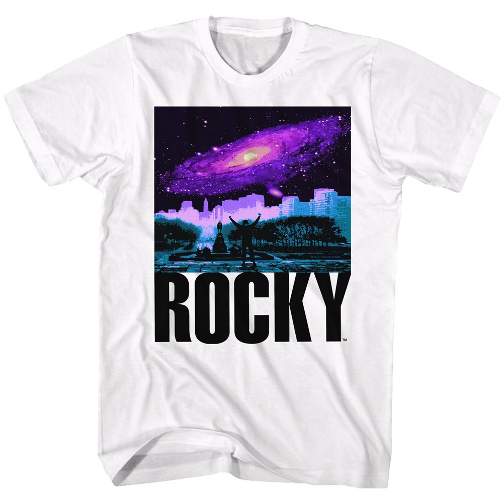 Wholesale Rocky Movie Galaxy White Adult T-Shirt