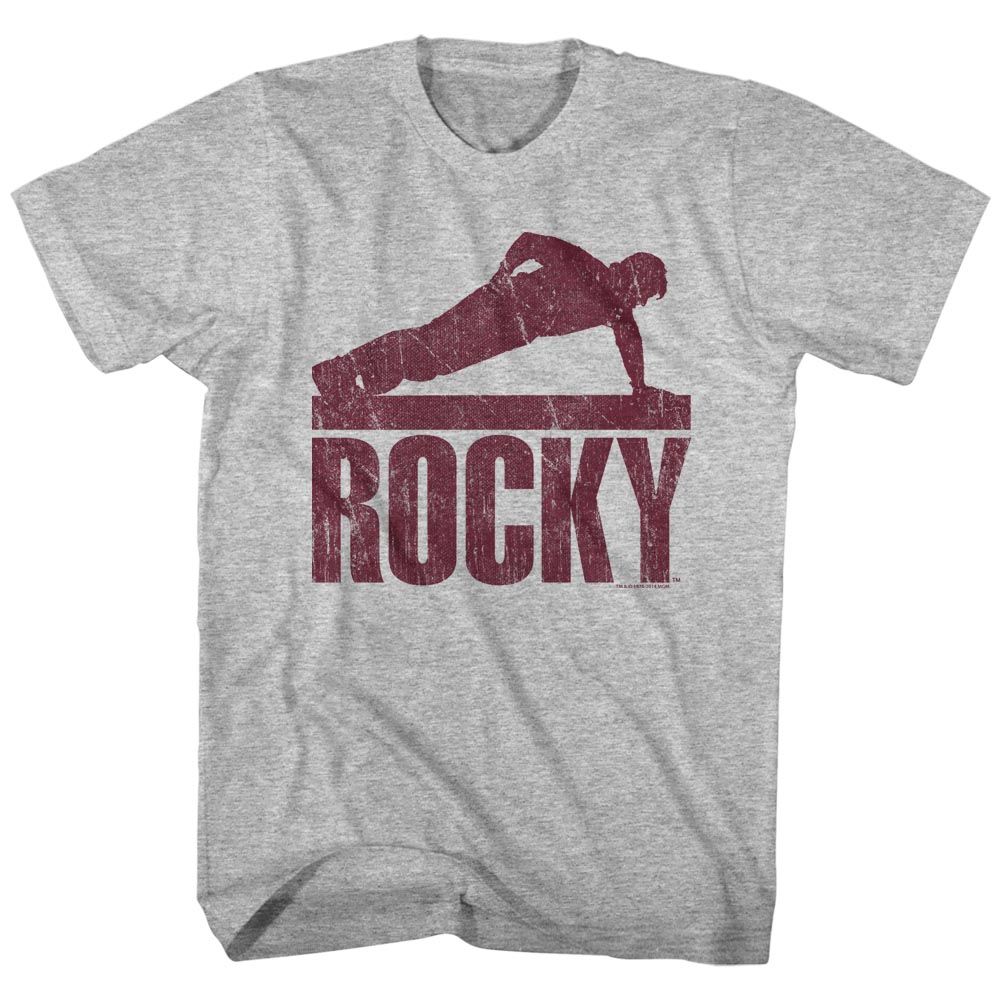 Wholesale Rocky Movie Pushup Heather Gray Adult T-Shirt