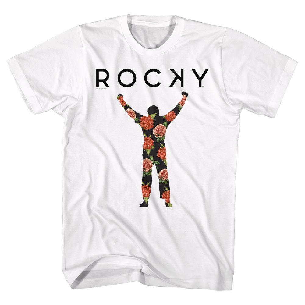 Wholesale Rocky Movie Flower 2 White Adult T-Shirt