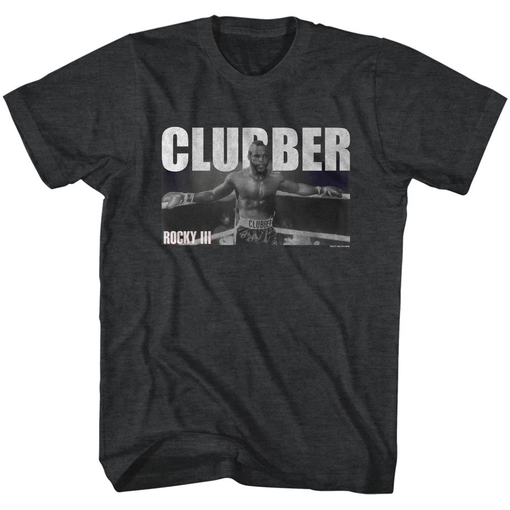 Wholesale Rocky Movie Clubber Heather Black Adult T-Shirt