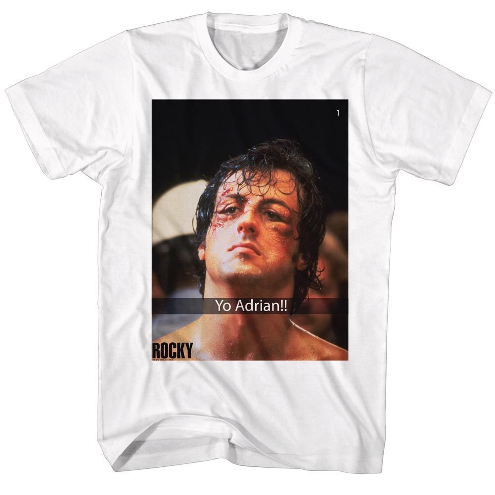 Wholesale Rocky Movie Yo Adrian Snap White Adult T-Shirt