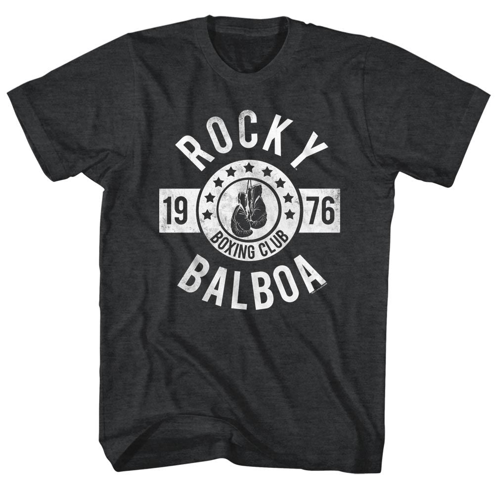 Wholesale Rocky Movie Boxing Club Heather Black Adult T-Shirt