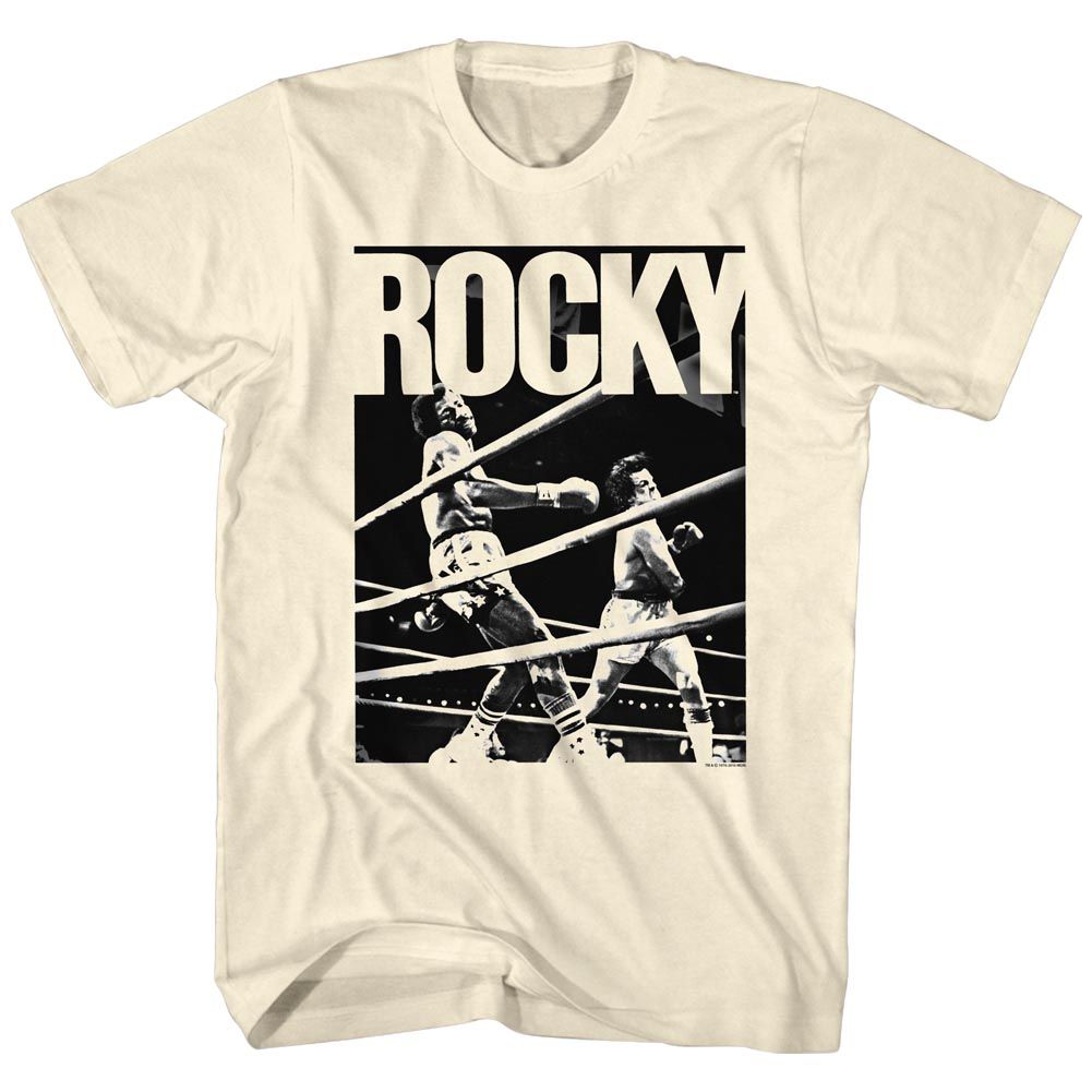 Wholesale Rocky Movie Knockout Solid Natural Adult T-Shirt