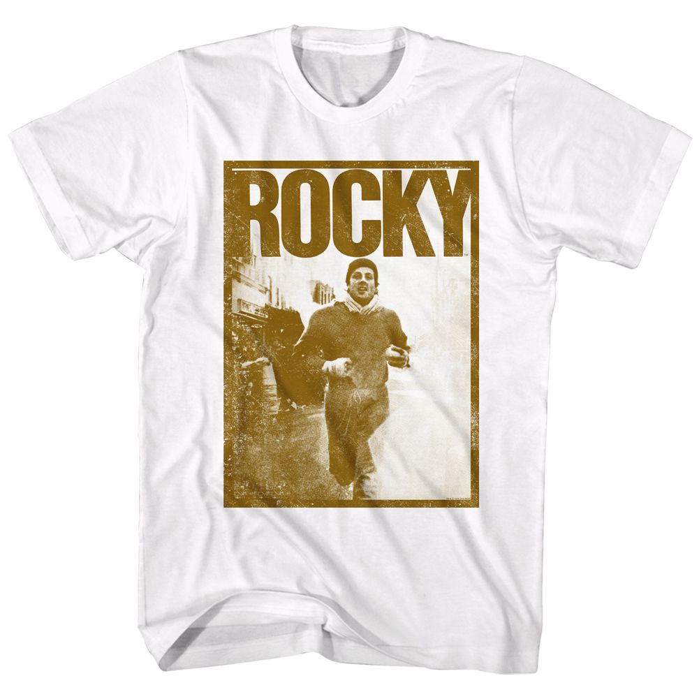 Wholesale Rocky Movie Jogging White Adult T-Shirt
