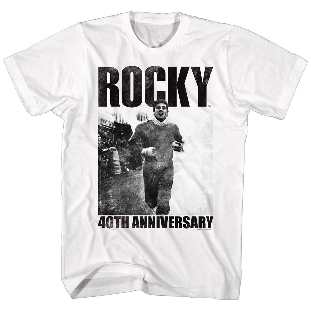 Wholesale Rocky Movie 40th White Adult T-Shirt