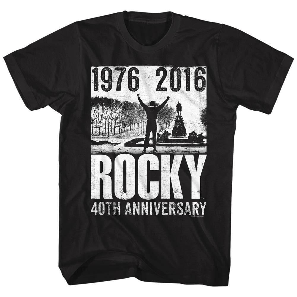 Wholesale Rocky Movie 40th Anniversary 3 Black Adult T-Shirt