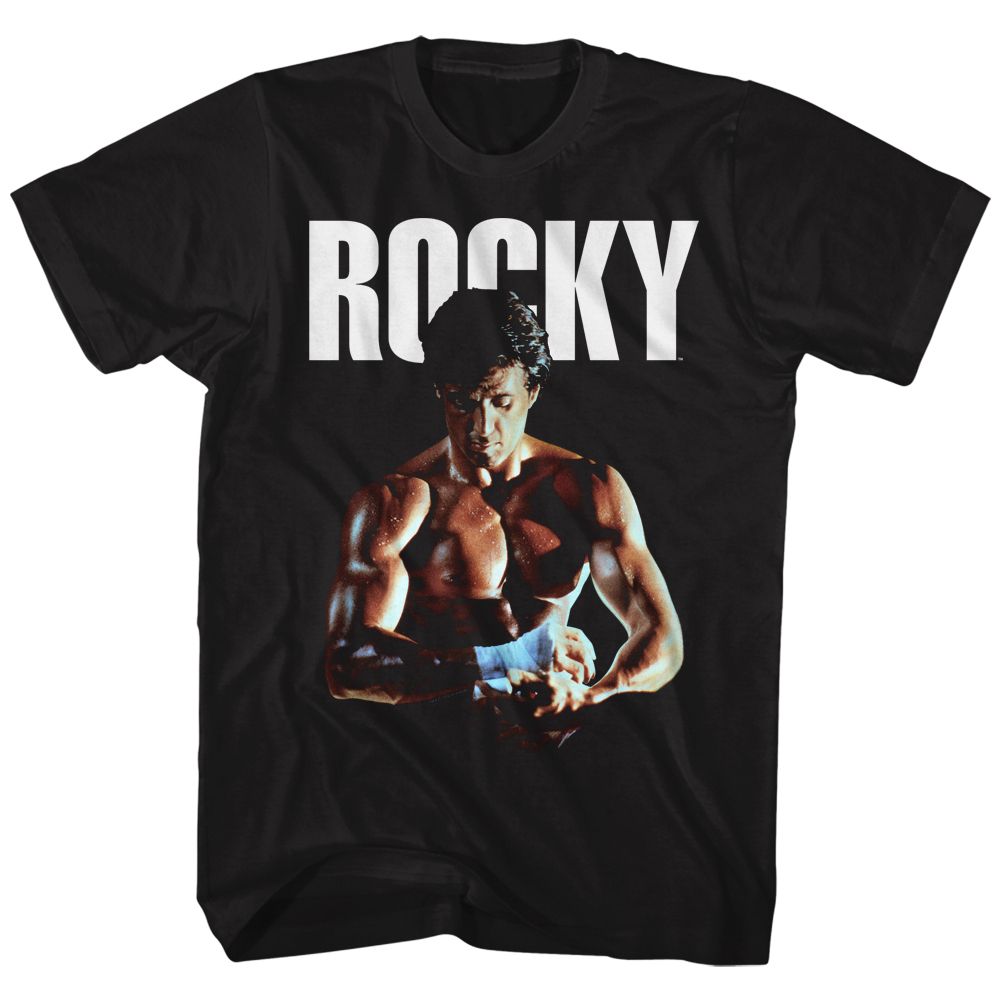 Wholesale Rocky Movie Fist Tape Black Adult T-Shirt