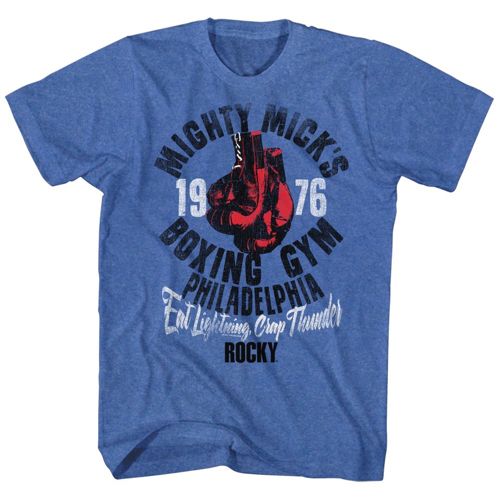 Wholesale Rocky Movie Mick's Gym Heather Royal Adult T-Shirt