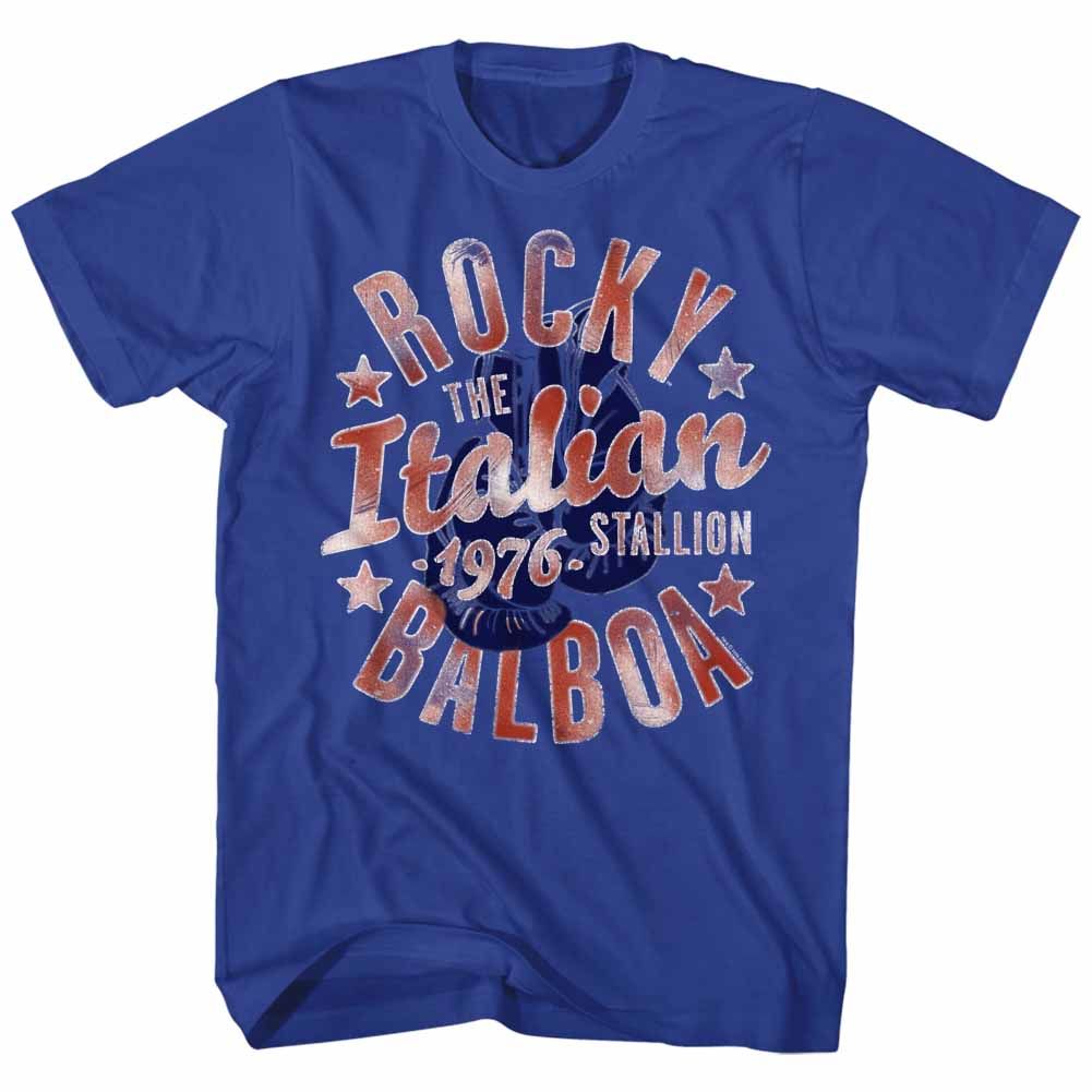 Wholesale Rocky Movie Italian Stallion Solid Royal Adult T-Shirt