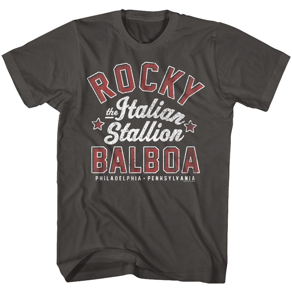 Wholesale Rocky Movie the Italian Stallion Solid Smoke Adult T-Shirt