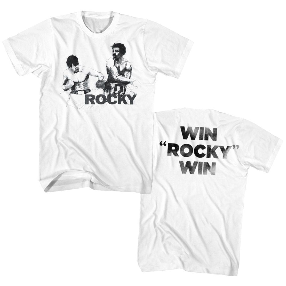 Wholesale Rocky Movie Punchy White Adult T-Shirt