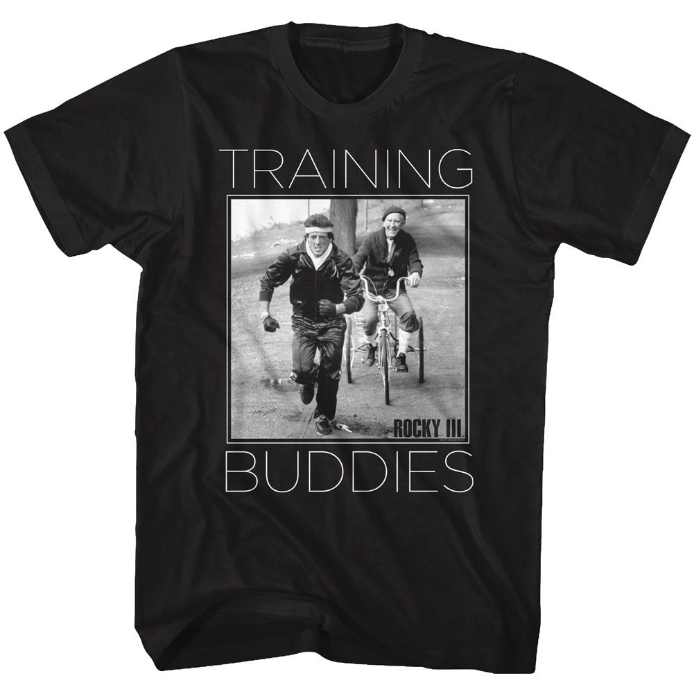 Wholesale Rocky Movie Training Buddies Black Adult T-Shirt