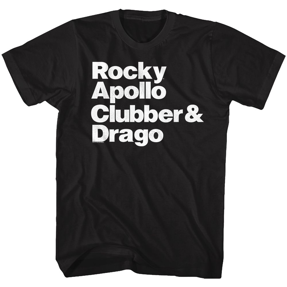 Wholesale Rocky Movie Gang Black Adult T-Shirt