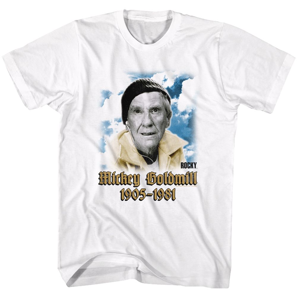 Wholesale Rocky Movie Mick Memorial White Adult T-Shirt