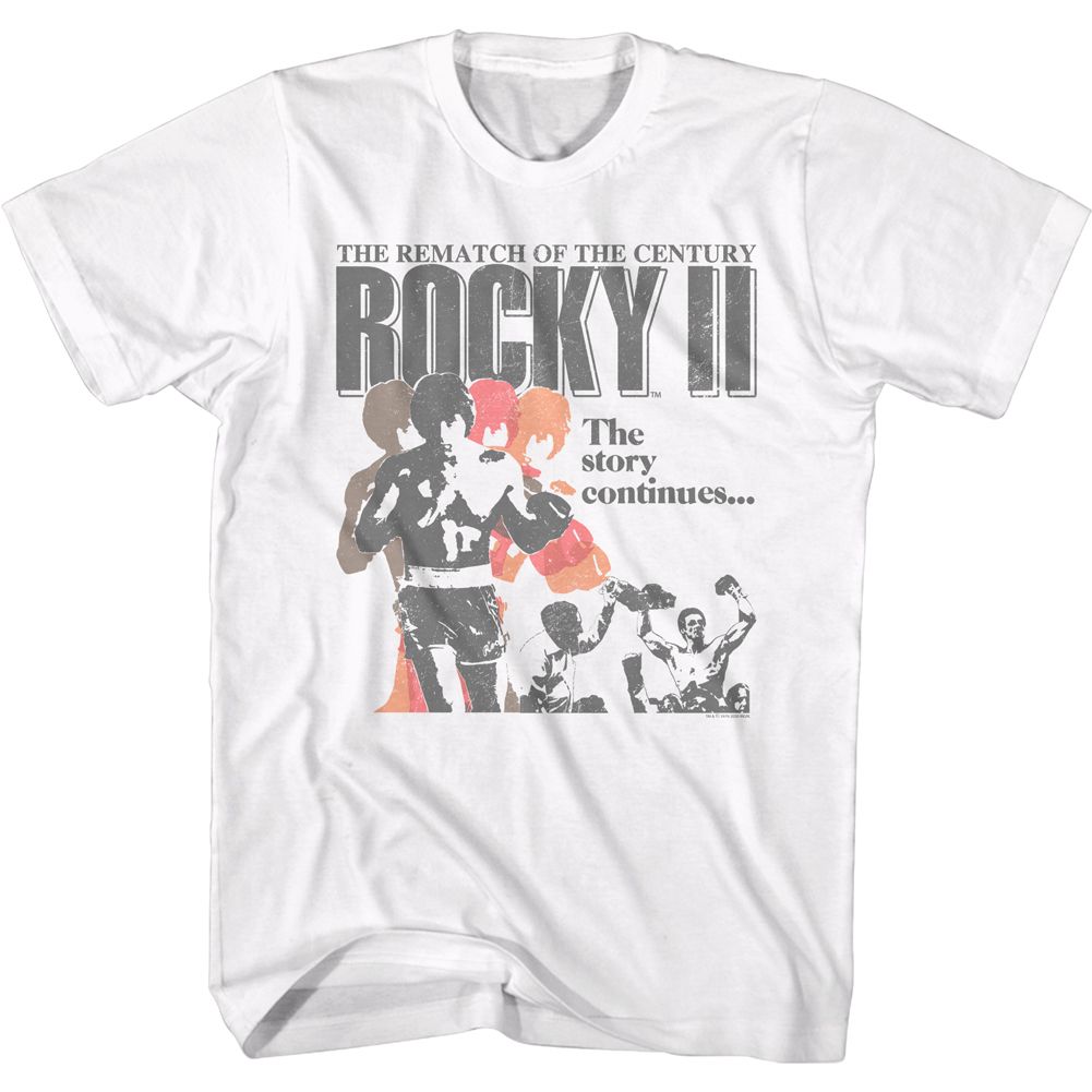 Wholesale Rocky Movie Ii Poster White Adult T-Shirt