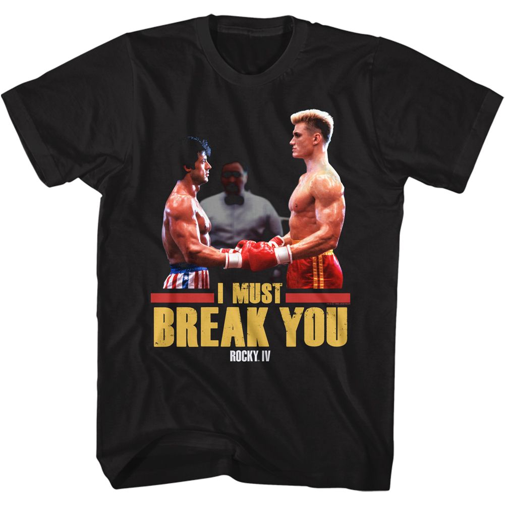 Wholesale Rocky Movie Must Break Black Adult T-Shirt