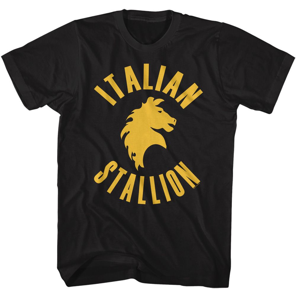 Wholesale Rocky Movie Simple Stallion Black Adult T-Shirt