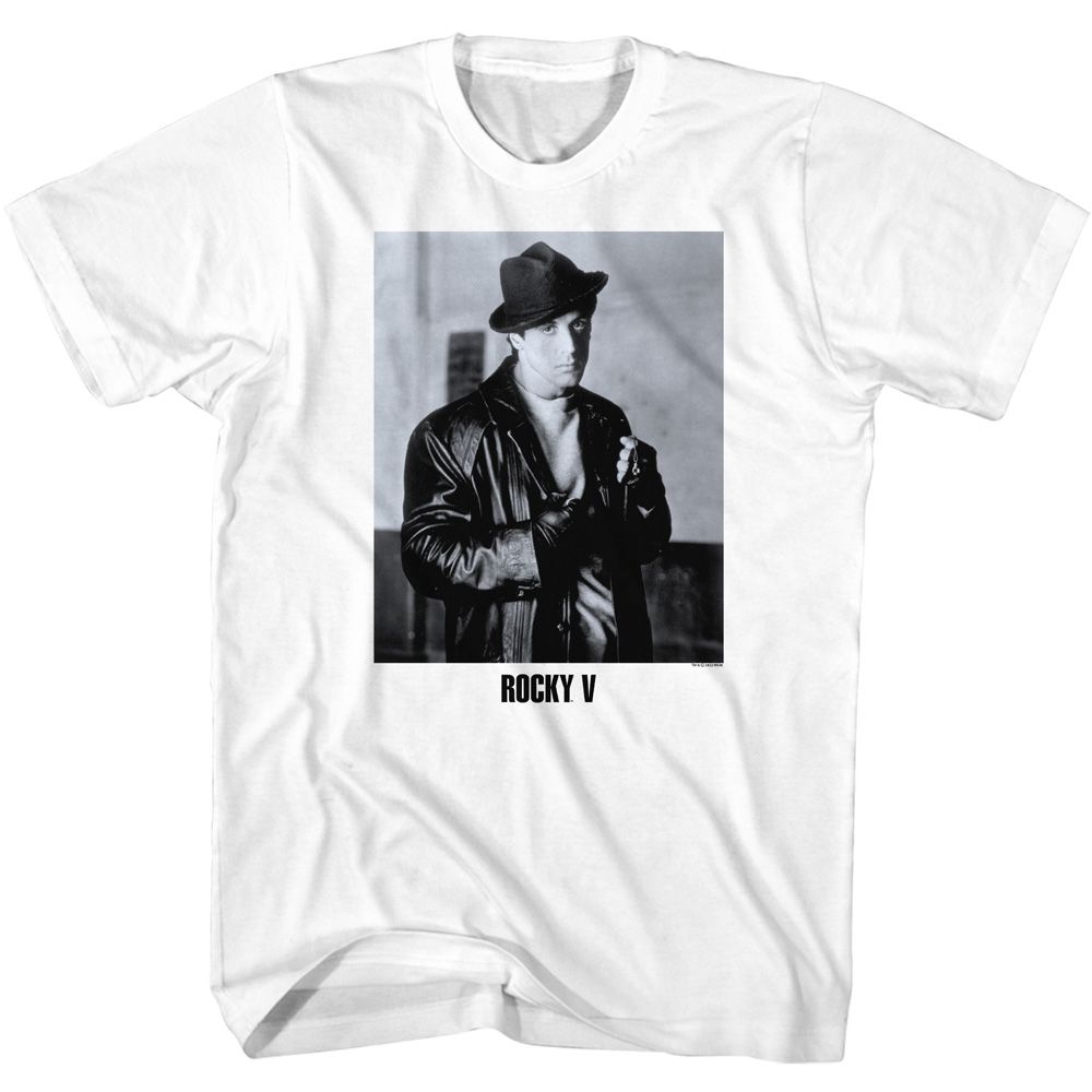 Wholesale Rocky Movie Glare White Adult T-Shirt
