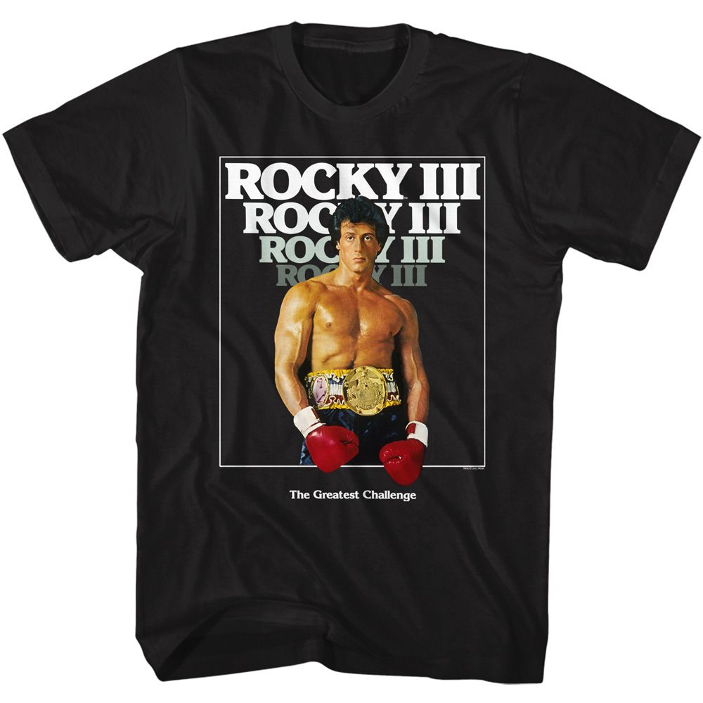 Wholesale Rocky Movie 3 Poster Black Adult T-Shirt