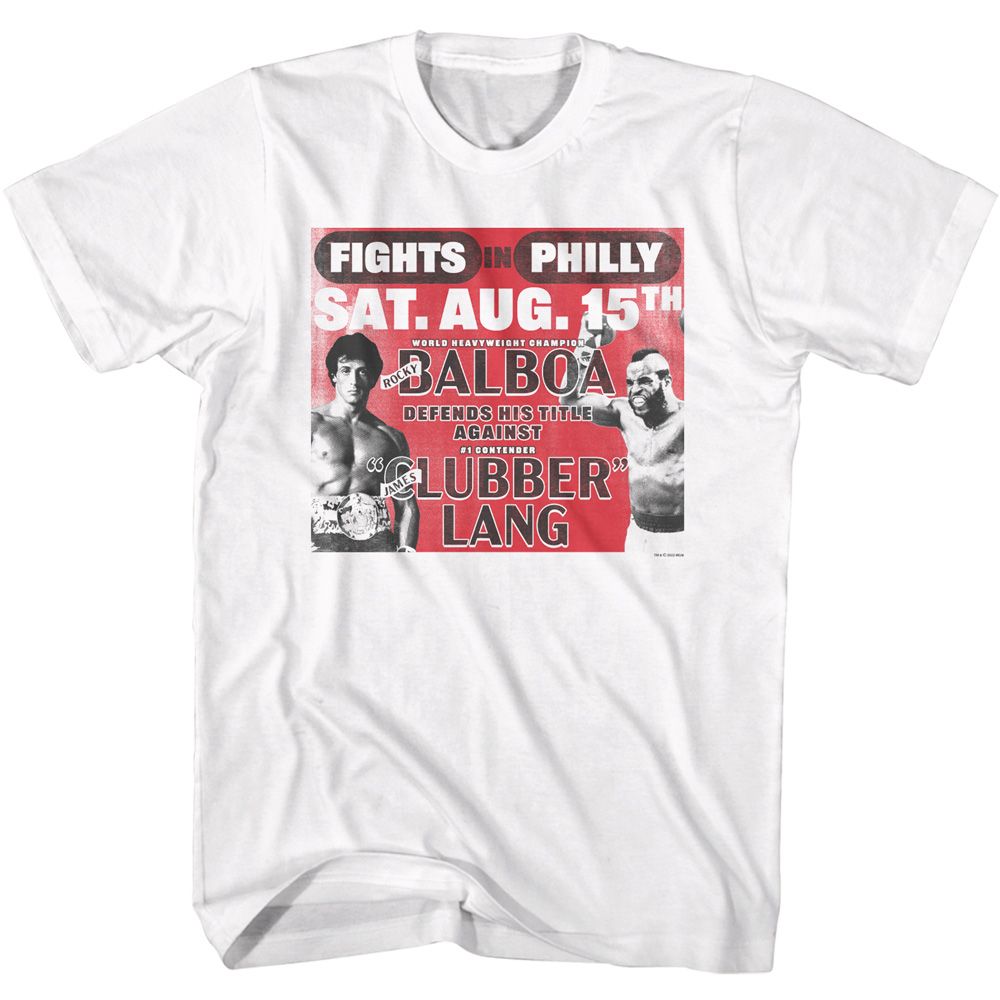 Wholesale Rocky Movie Balboa vs Lang White Adult T-Shirt