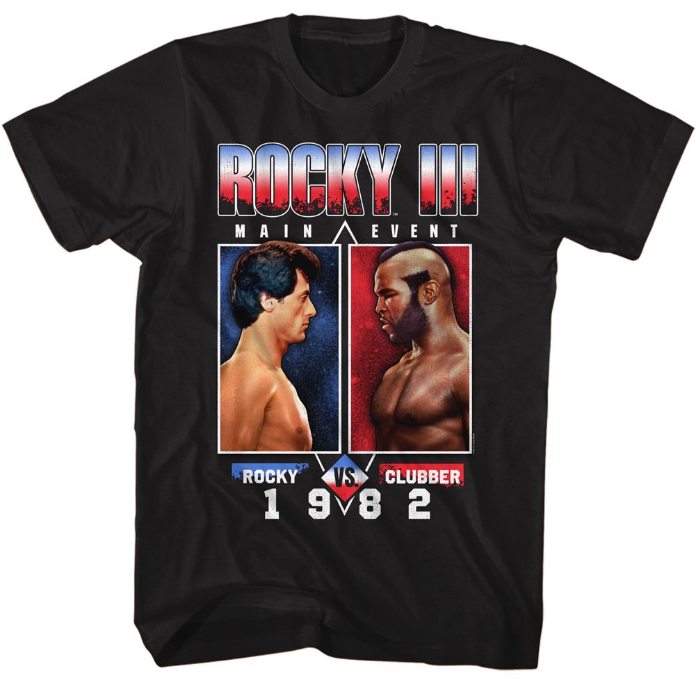 Wholesale Rocky Movie Rocky vs Clubber Black Adult T-Shirt