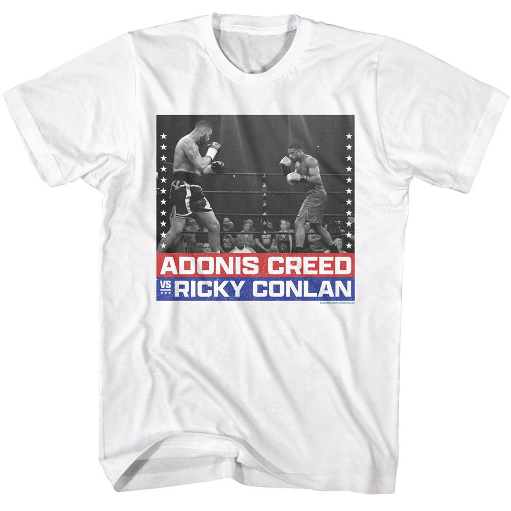 Wholesale Rocky Movie Creed vs Conlan White Adult T-Shirt