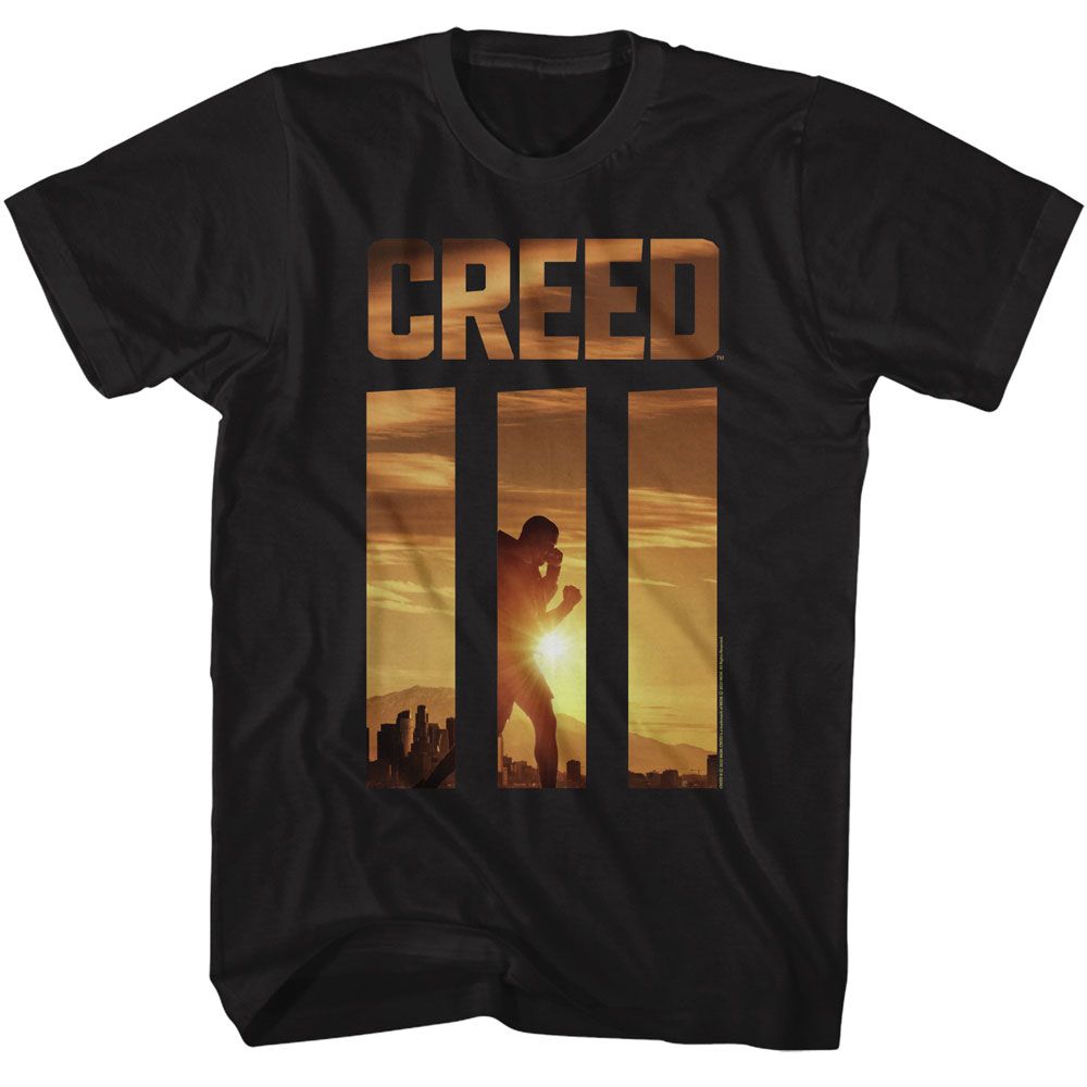 Wholesale Rocky Movie Creed 3 Sunrise Black Adult T-Shirt