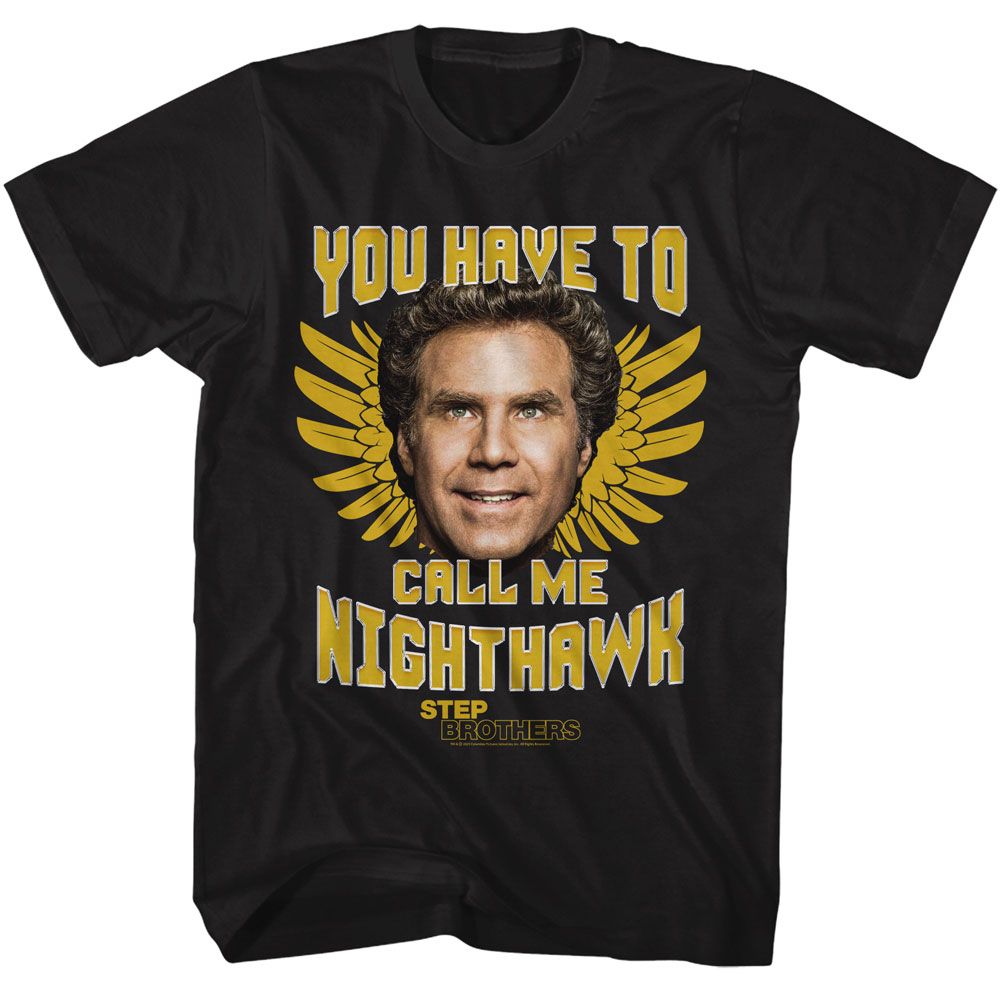 Wholesale Step Brothers Movie Nighthawk Black Adult T-Shirt