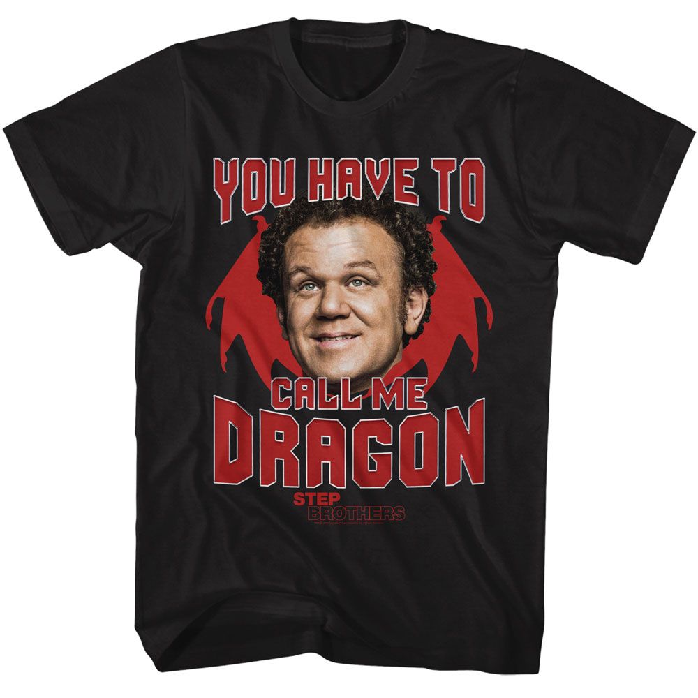 Wholesale Step Brothers Movie Dragon Black Adult T-Shirt