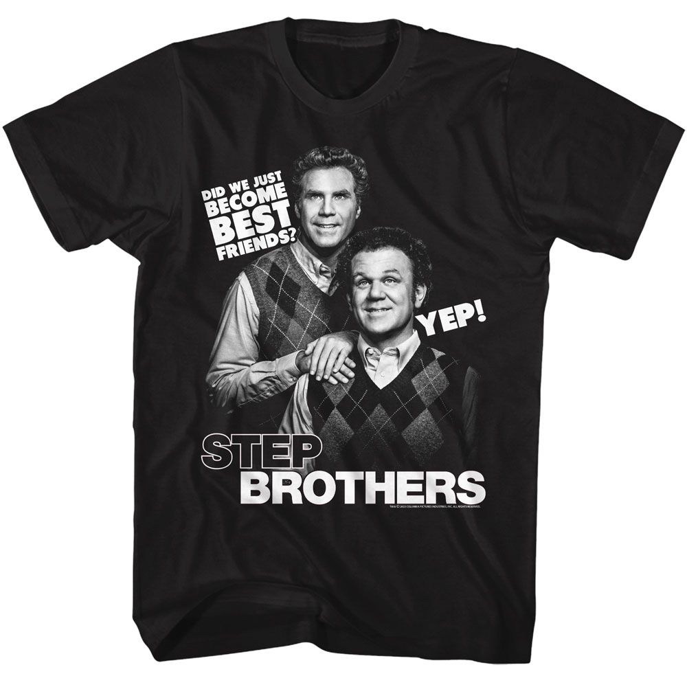 Wholesale Step Brothers Movie Best Friends Quote Black Adult T-Shirt