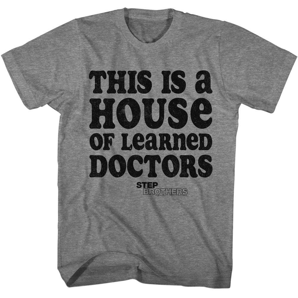 Wholesale Step Brothers Movie Learned Doctors Solid Graphite Adult T-Shirt