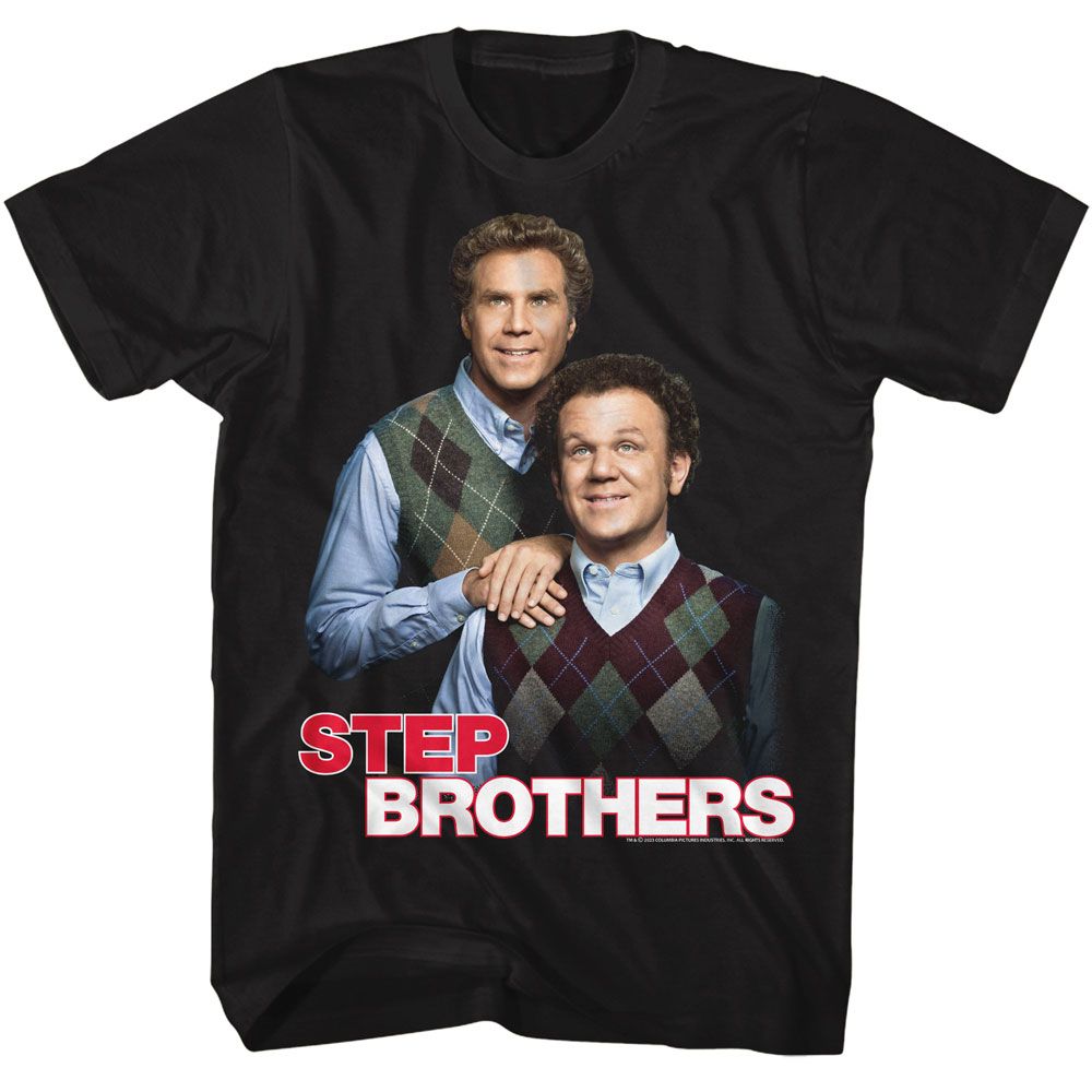 Wholesale Step Brothers Movie Full Color Black Adult T-Shirt
