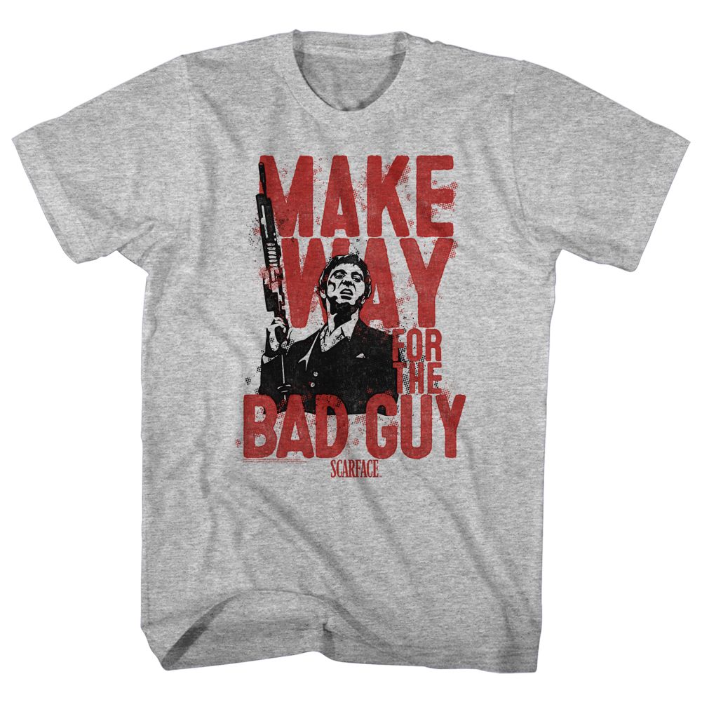 Wholesale Scarface Movie the Bad Guy Heather Gray Adult T-Shirt