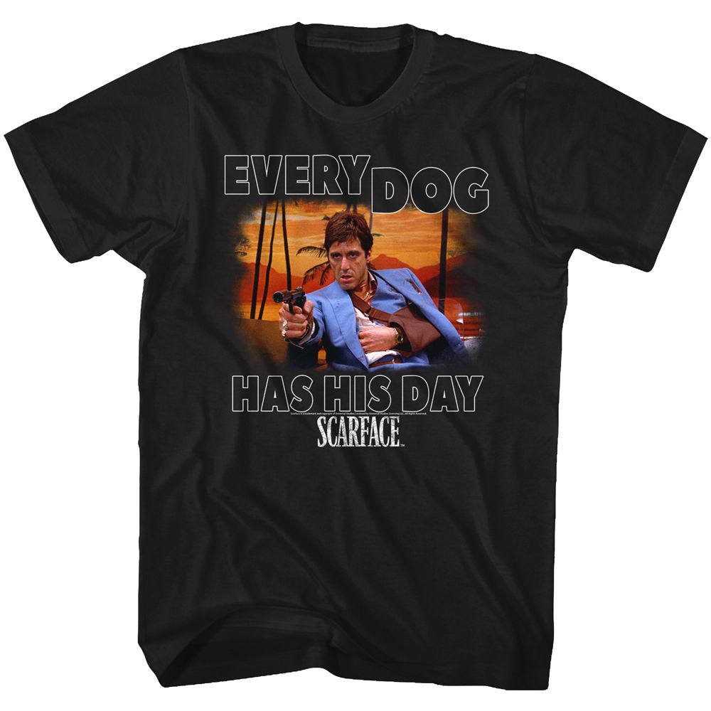 Wholesale Scarface Movie Every Dog Black Adult T-Shirt