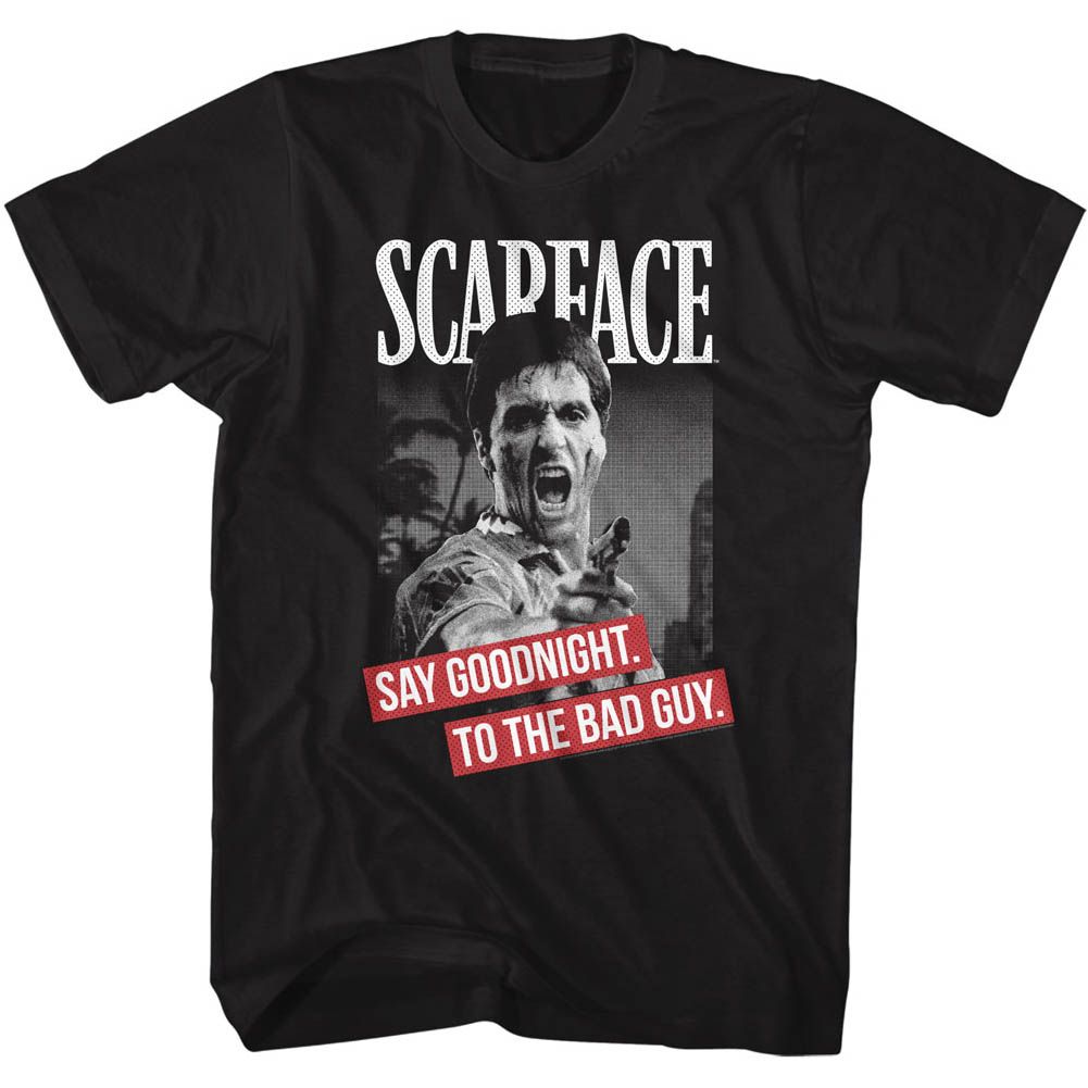 Wholesale Scarface Movie Say Goodnight Black Adult T-Shirt