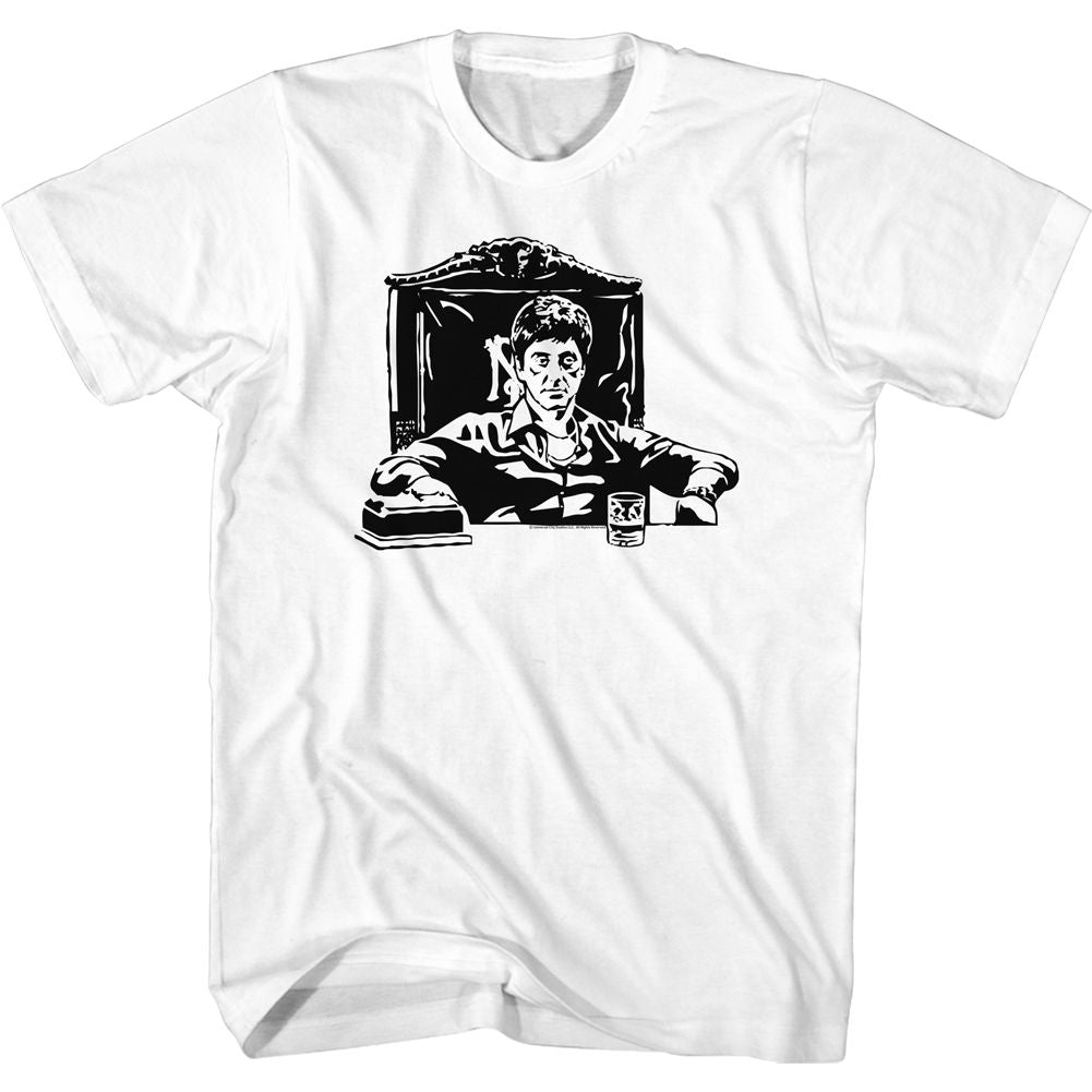 Wholesale Scarface Movie Tonyatdesk White Adult T-Shirt