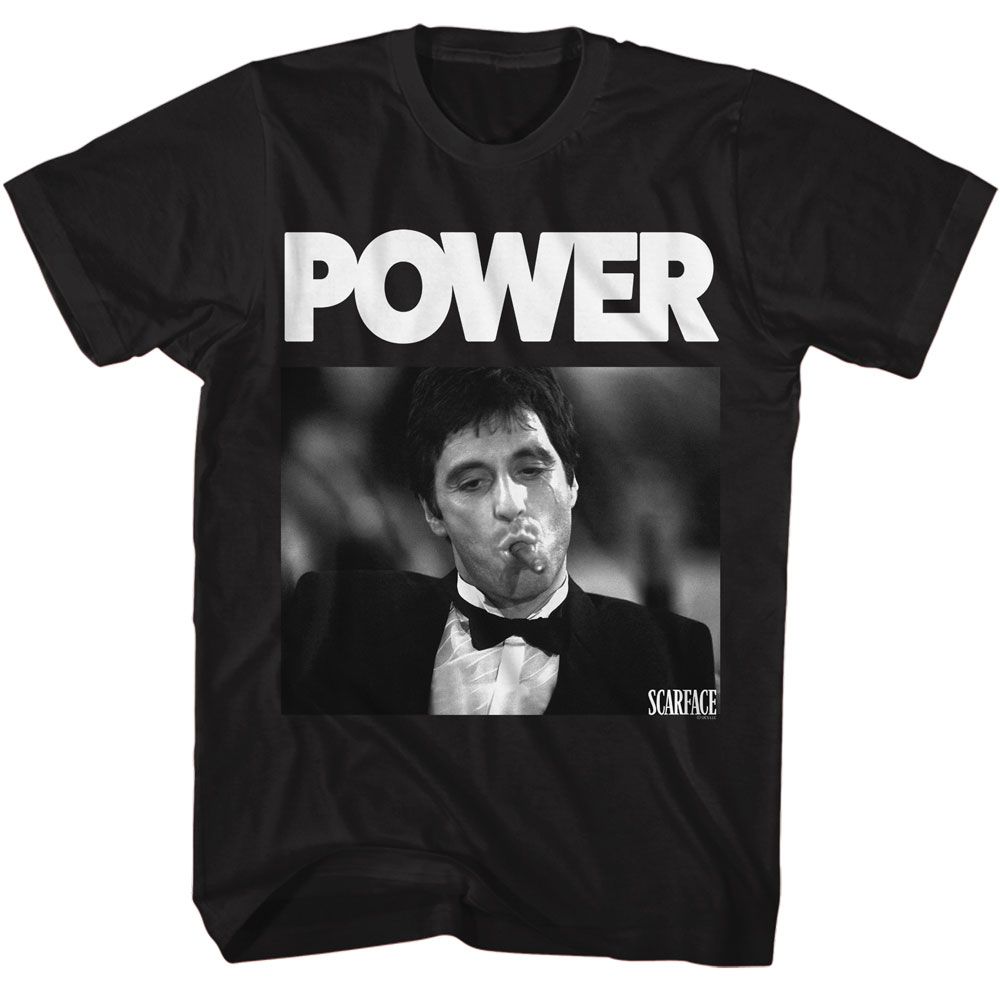 Wholesale Scarface Movie Power Black Adult T-Shirt