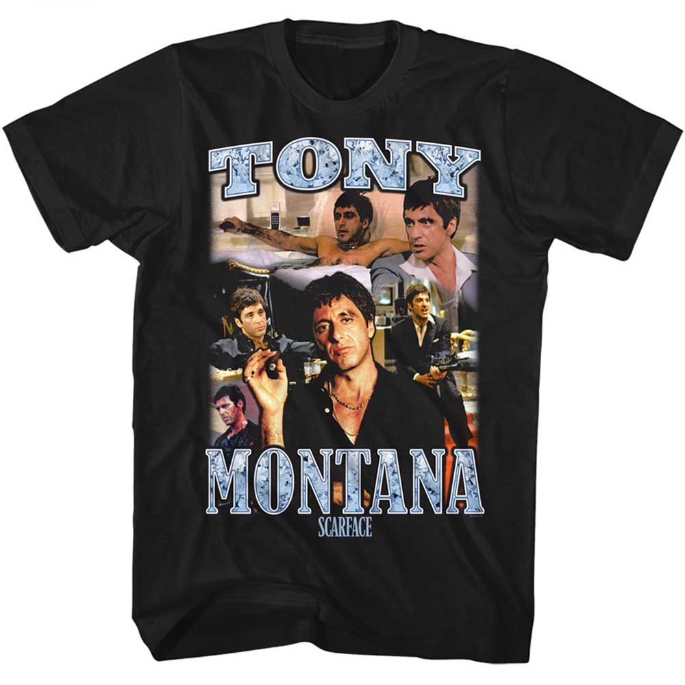 Wholesale Scarface Movie Collage Black Adult T-Shirt