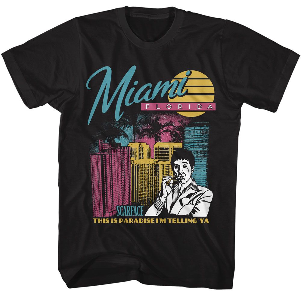 Wholesale Scarface Movie Miami Florida Black Adult T-Shirt