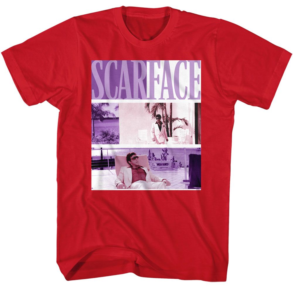 Wholesale Scarface Movie Miami Solid Red Adult T-Shirt