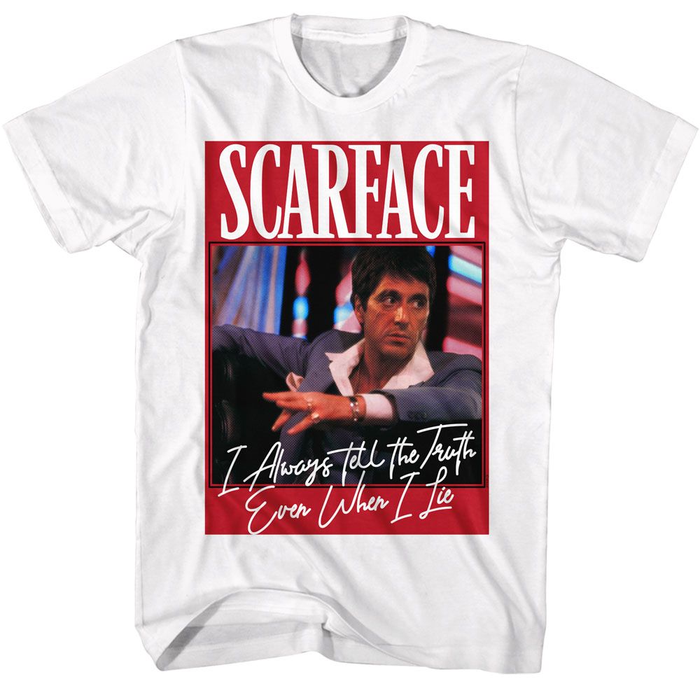 Wholesale Scarface Movie Even When I Lie White Adult T-Shirt