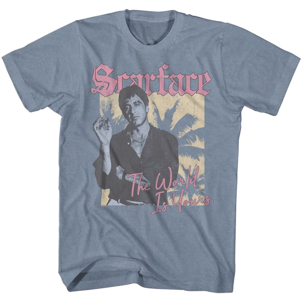 Wholesale Scarface Movie the World is Yours Heather Indigo Adult T-Shirt
